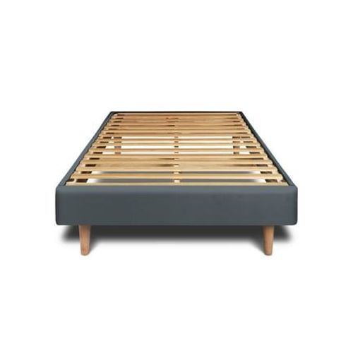 Sommier Kit Velours Gris Anthracite 90x200 H29cm