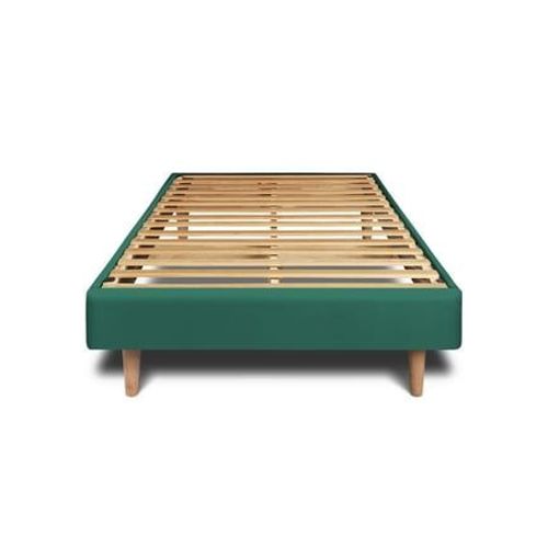 Sommier Kit Velours Vert 90x200 H29cm