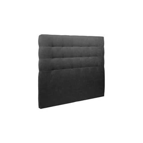 Tete De Lit Capitonnee Tissu Noir L 135 Cm - Ep 10 Cm Rembourre