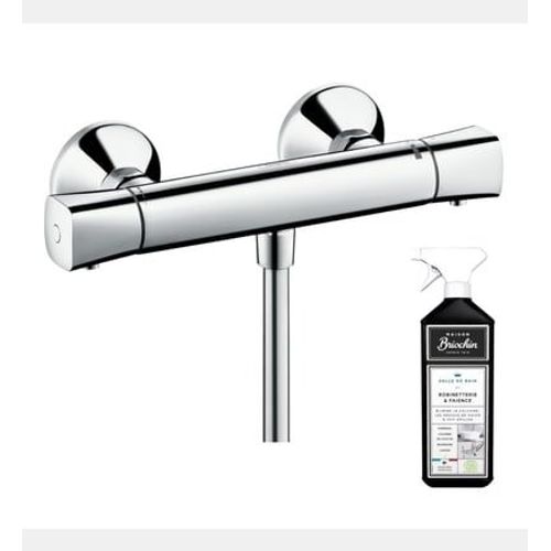 Hansgrohe - Mitigeur douche thermostatique Ecostat Universal chromé + nettoyant Briochin - Rose