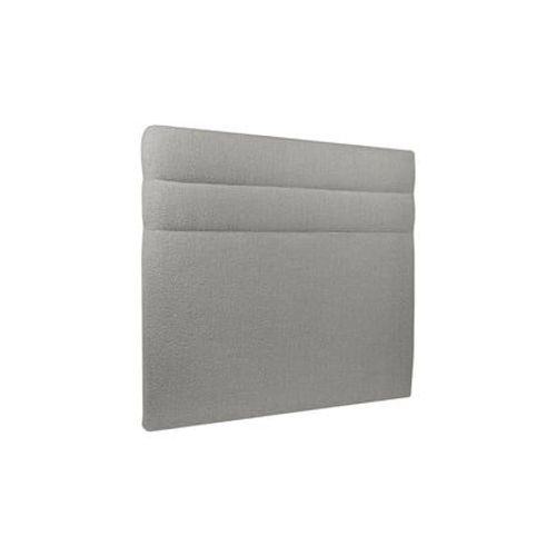 Tete De Lit Lignes Bouclette Gris L 135 Cm - Ep 10 Cm Rembourre