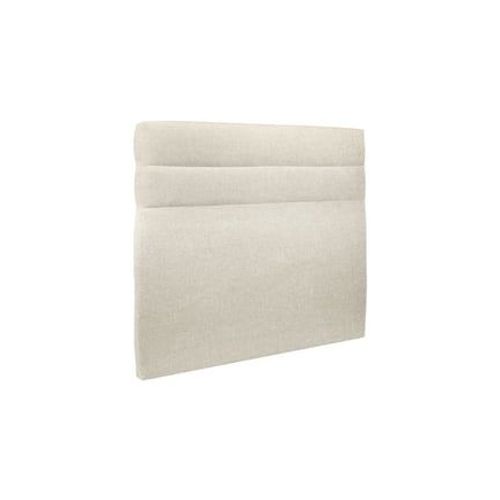 Tete De Lit Lignes Tissu Beige Clair L 135 Cm - Ep 10 Cm Rembourre