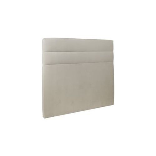 Tete De Lit Lignes Velours Taupe L 135 Cm - Ep 10 Cm Rembourre
