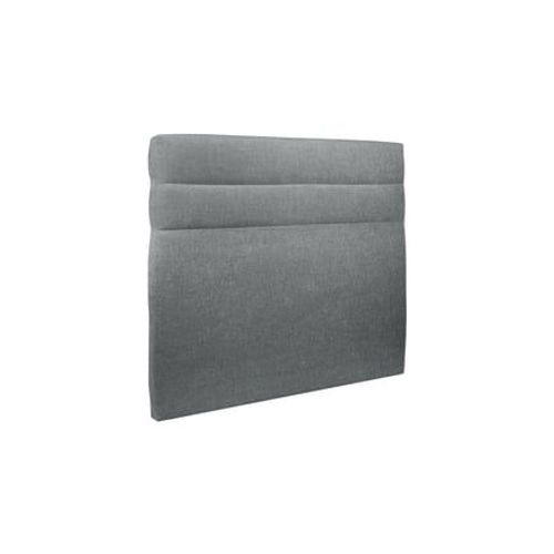 Tete De Lit Lignes Tissu Gris Anthracite L 135 Cm - Ep 10 Cm Rembourre