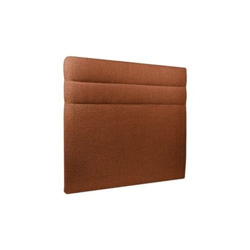 Tete De Lit Lignes Bouclette Terracotta L 135 Cm - Ep 10 Cm Rembourre
