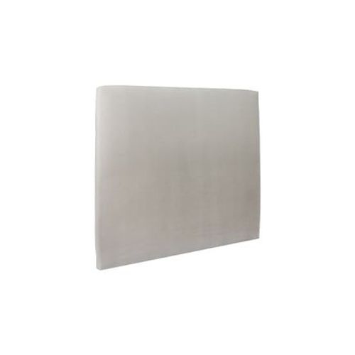 Tete De Lit Tapissee Velours Gris Clair L 135 Cm - Ep 10 Cm Rembourre