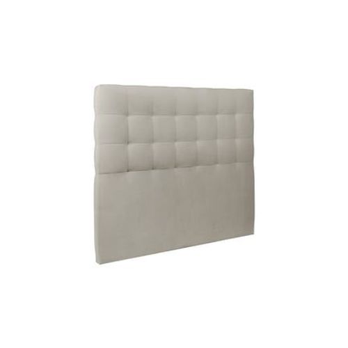 Tete De Lit Capitonnee Velours Taupe L 135 Cm - Ep 10 Cm Rembourre