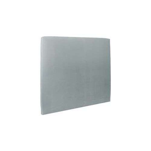 Tete De Lit Tapissee Velours Gris Bleute L 135 Cm - Ep 10 Cm Rembourre