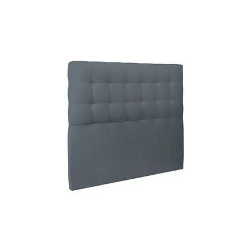 Tete De Lit Capitonnee Velours Gris Anthracite L 135 Cm - Ep 10 Cm Rembourre