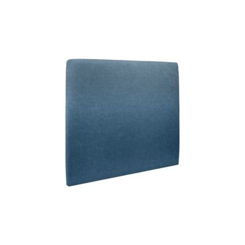Tete De Lit Tapissee Tissu Bleu L 135 Cm - Ep 10 Cm Rembourre