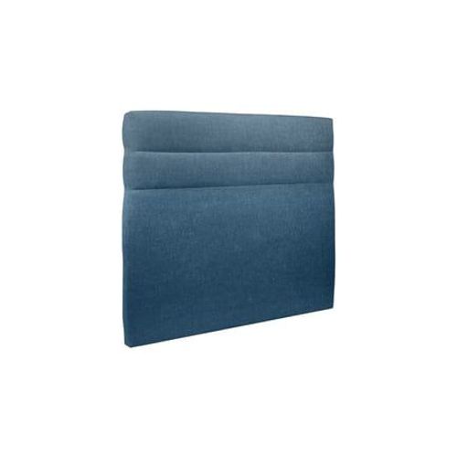 Tete De Lit Lignes Tissu Bleu L 135 Cm - Ep 10 Cm Rembourre