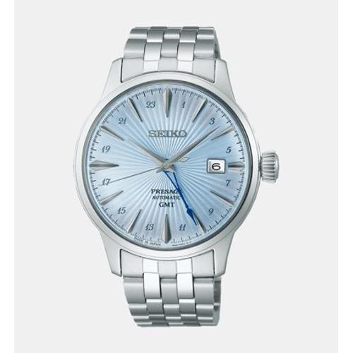 Montre Seiko Presage Automatic Cocktail Gmt Fond Bleu Clair