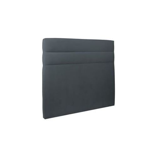 Tete De Lit Lignes Velours Gris Anthracite L 135 Cm - Ep 10 Cm Rembourre