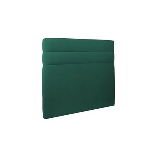 Tete De Lit Lignes Velours Vert L 135 Cm - Ep 10 Cm Rembourre