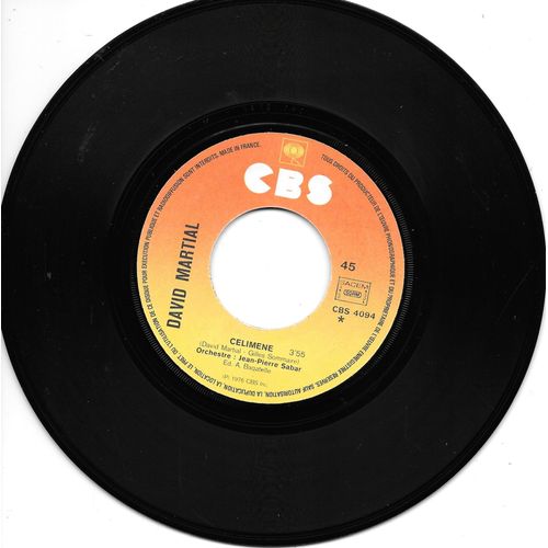 David Martial : Celimene / Tamba [Vinyle 45 Tours 7"] 1976