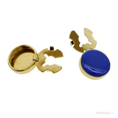 Serenable 2 Pièces En Métal Hommes Boutons De Manchette Décors De Costume Décoration De Chemises Formelles, Événement Formel 17,5 Diamètre, Boutons Élégan Bleu