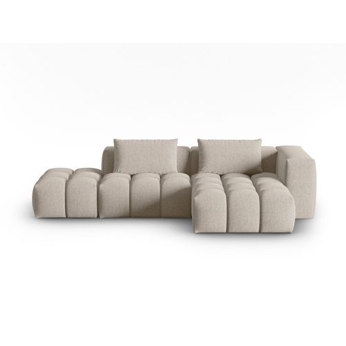 Canapé D'angle Droit Modulable 4 Places En Tissu Structurel Le Sable