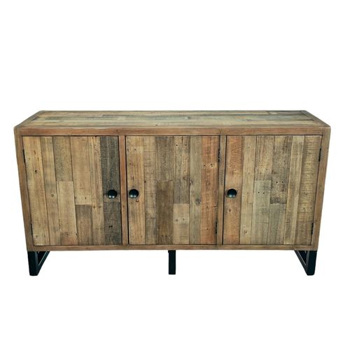 Buffet Industriel 3 Portes En Bois Recyclé