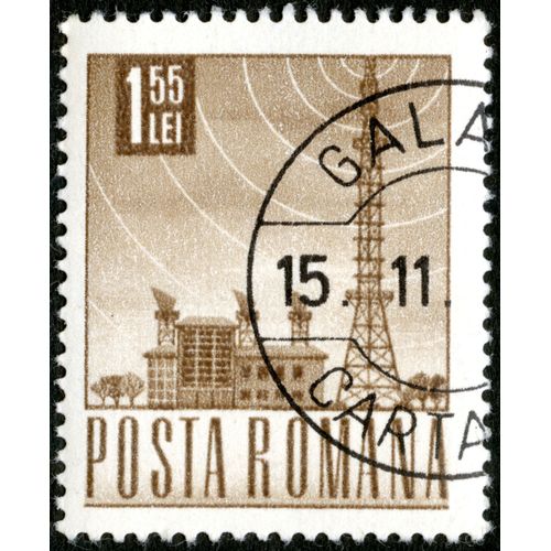 Timbre Oblitéré Posta Romana, 1.55 Lei