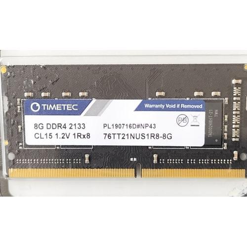 Ram SoDimm( Laptop Netbook) Timetec 8 GB DDR4 2133 mhz, CL15 1.2V 1Rx8