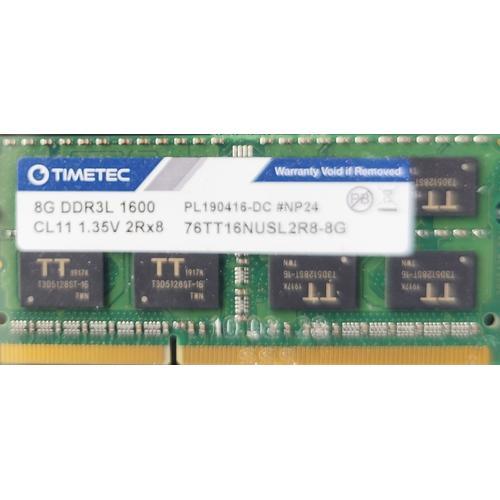 Timetec Ram SoDimm (Laptop, Netbook) 8 GB DDR3L 1600 CL11 1.35V 2R8