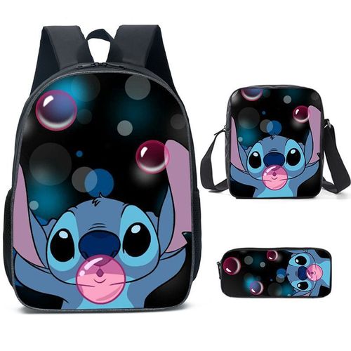 Sac à dos motif dessin animé Stitch, cartable pour garçons et