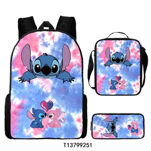 Ensemble trois pi ces de sac dos Stitch sac dos bo te