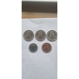 Lot De 5 Pièces Mauritiennes : 3 Pièces De 5 Roupies - 2016 + 1 Pièce De 20 Centimes De 2016 + 1 Pièce De 5 Centimes De 2017