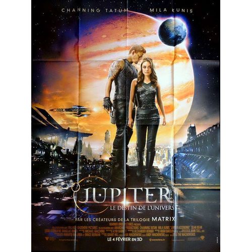 Jupiter : Le Destin De L'univers -Véritable Affiche De Cinéma Pliée - Format 120x160 Cm - De Andy Wachowski, Lana Wachowski Avec Mila Kunis, Channing Tatum, Sean Bean, Terry Gilliam, Doona Bae -2014