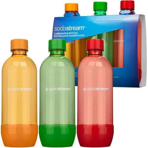 Bouteilles SodaStream 3x1L orange/vert/rouge