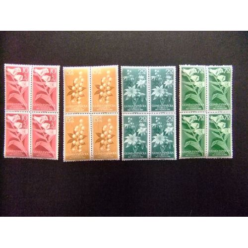 Ar Guinée Espagnole 1959 / Flora Flores (Ricinus Bulgaris Edifil 391 /394 ** Yvert 406 / 409 Mnh