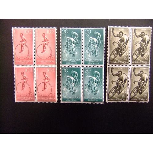 Ar Guinée Espagnole 1959 / Cyclisme Sportif / Edifil 395 / 397 ** Yvert 410 / 412 ** Mnh