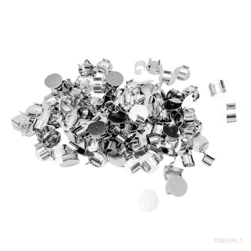 100 Pièces Pince À Cheveux Base 10mm Diy Boutons Main Résultats Fille