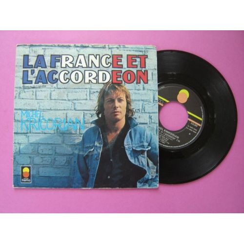 Disque 45 Tours //Michel Krikorian " La France & L'accordéon / Entre Brel & Ferré *Trema -Rca 1977