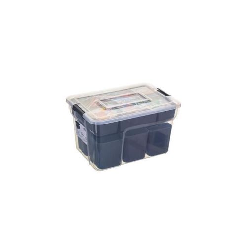 Boîte de rangement Samba avec compartiments - 8 L 17,7 cm Gris
