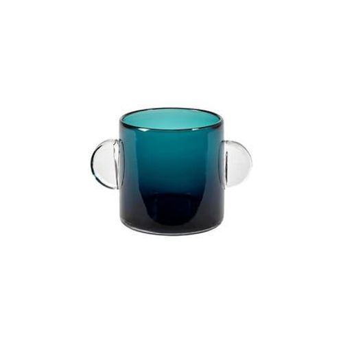 Vase Wind & Fire verre bleu foncé Ø12,5 x 14 cm - TS
