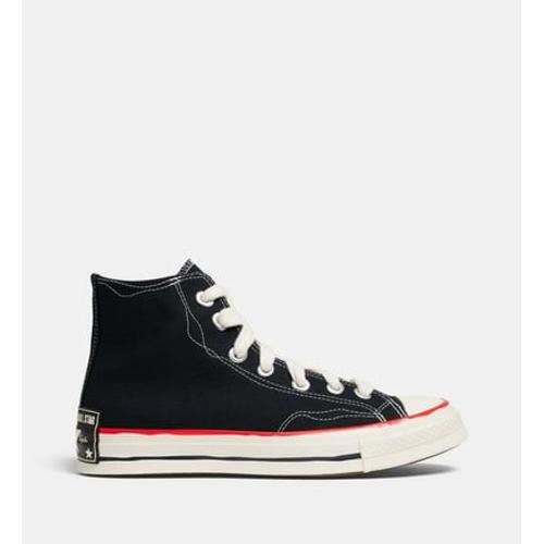 Converse Tennis Montantes Chuck 70 Laçage Oversize Toile Unisexe Noir