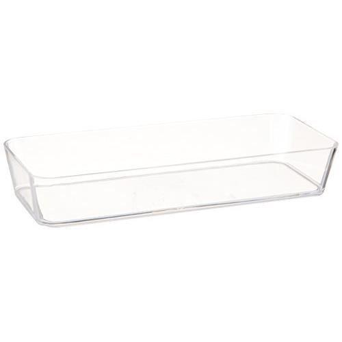 WENKO Boite de rangement salle de bain Candy, bac de rangement salle de bain, Etroit, Plastique, 24x10x4 cm, Transparent