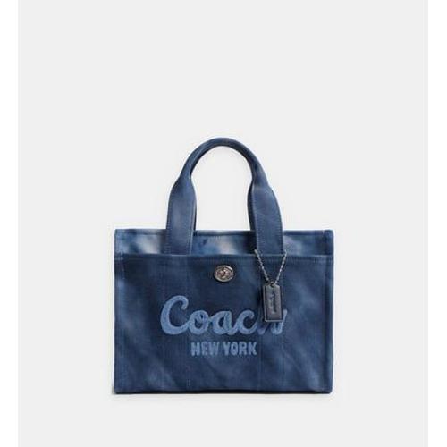 Coach - Mini sac cabas en toile à motif - Bleu