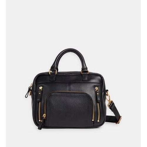 Nat & Nin - Sac cabas Mini Macy en cuir - Noir