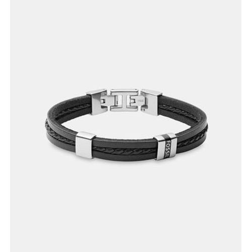 Fossil - Bracelet Multi-Rangs En Cuir - Gris