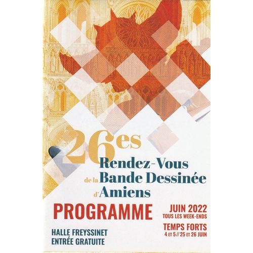 Programme Bajram Denis + Affiche Festival Bd Amiens 2022 (Goldorak Universal War One Two Mickey
