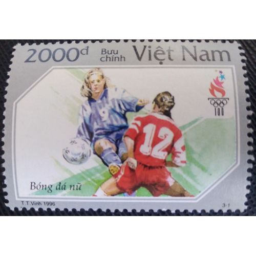 Timbre Vietnam Yt 1644 Jeux Olympiques D'été - Atlanta - Football Féminin 1996 ( 080806 )