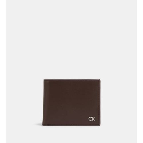Calvin Klein - Portefeuille à volets en cuir - Marron
