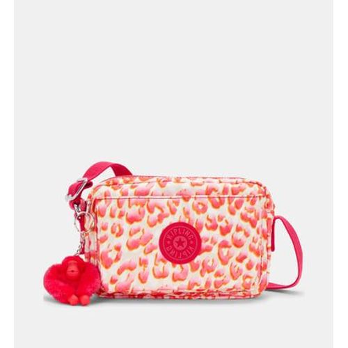 Kipling - Sac besace Abanu M en toile imprimée - Blanc