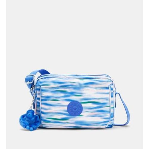 Kipling - Sac besace Abanu M en toile imprimée - Bleu