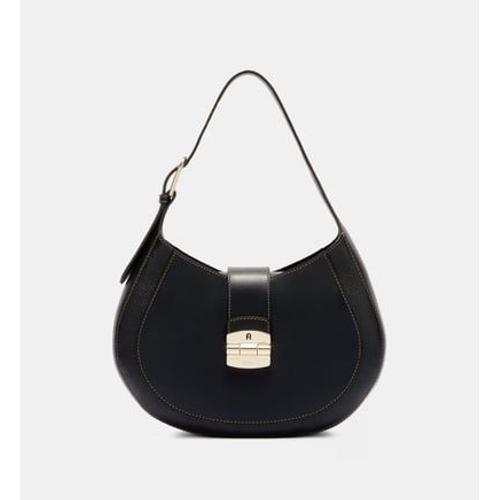 Furla - Sac besace hobo Club 2 en cuir - Noir