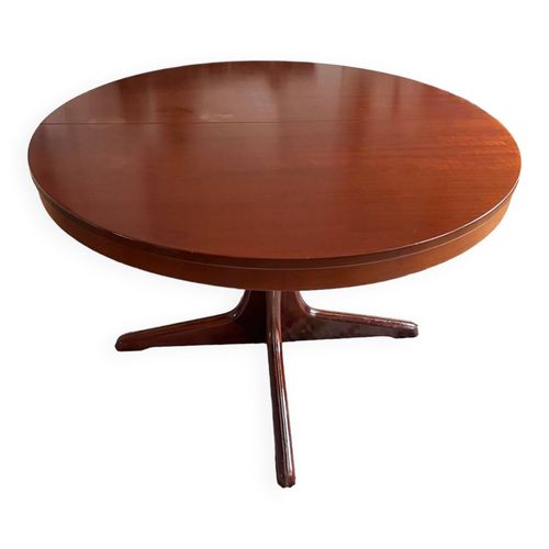 Table Ronde Extensible En Acajou Baumann Bois
