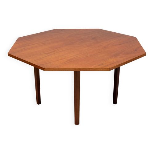 Table  Manger Octogonale En Teck Des Annes 1960 Bois