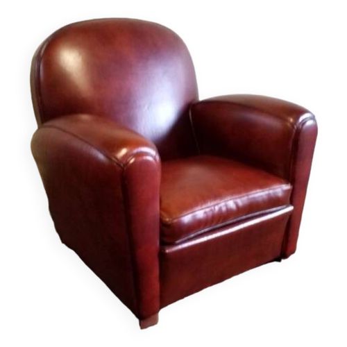 Fauteuil Club Dossier Rond Bois